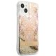 Guess Paisley Liquid Glitter dėklas iPhone 13 mini, auksinis