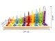 ECOTOYS Wooden Abacus Learning Toy with Number and Shape Blocks