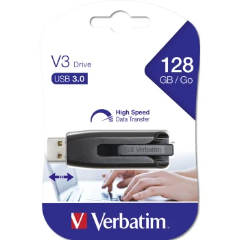 USB atmintinė Verbatim Store 'n' Go V3 128 GB USB 3.0, pilka (49189)