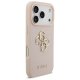 Guess dėklas iPhone 17 Pro modeliams Grained Big 4G & Classic Logo, rožinis