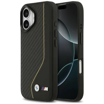BMW M Carbon MagSafe dėklas telefonui iPhone 17, geltonas