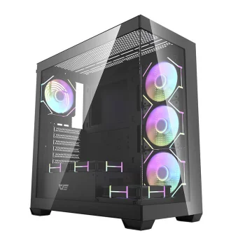 Kompiuterio korpusas Darkflash DS900 su 7 ARGB ventiliatoriais, juodas