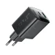 Sieninis įkroviklis Acefast A106 GaN PD 45W USB-C USB-A, juodas