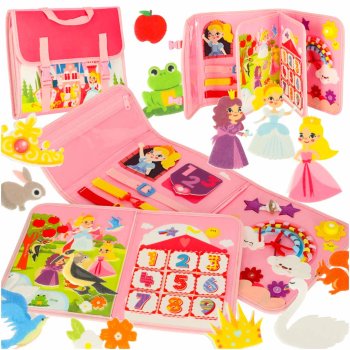 Montessori Sensory Busy Board Backpack, Pink