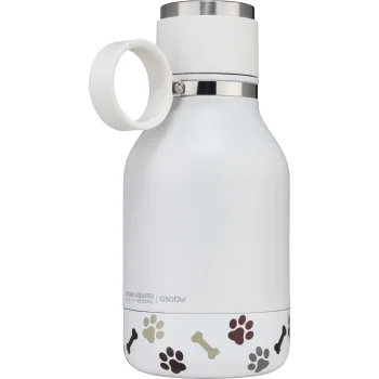 Asobu SDB1 gertuvė su dubenėliu šunims, 0.975 l, balta