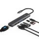 Extra Digital USB-C šakotuvas-adapteris HDMI, 3x USB, SD, TF, PD 100W
