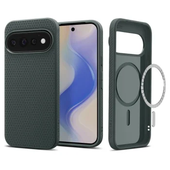 Spigen Liquid Air Mag MagSafe dėklas Google Pixel 11 Pro tamsiai žalias