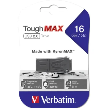 USB atmintinė Verbatim ToughMAX 16 GB USB 2.0, juoda