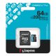 Kingston Canvas Go Plus 64GB microSDXC kortelė su adapteriu, 200MB/s