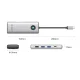 Orico PW11 8in1 USB-C dokavimo stotelė, HDMI 4K 60Hz, VGA, PD 100W, RJ45, sidabrinė