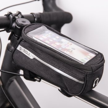 Tfo Waterproof Bike Bag with Phone Holder, Black