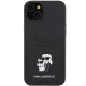 Karl Lagerfeld dėklas iPhone 15 telefonui Saffiano Cardslot Karl&Choupette, juodas