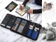 Professional artist sketching and coloring set, 74 pcs, black