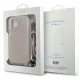 Guess iPhone 16 dėklas Crossbody Cord 4G Print, rožinis