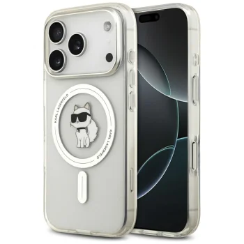 Karl Lagerfeld IML Choupette MagSafe dėklas iPhone 17 Pro, Skaidrus