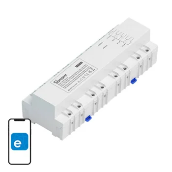 Išmanusis jungiklis Sonoff SPM-4Relay, 4 x 20A WiFi, baltas