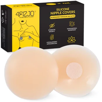 Silikoniniai krūtų spenelių lipdukai 4Fizjo, lašelio formos, kūno spalvos, 20 vnt.