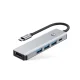 Tech-Protect HB01 5in1 USB-C šakotuvas, HDMI 4K 60Hz, PD 100W, USB 3.0, pilkas