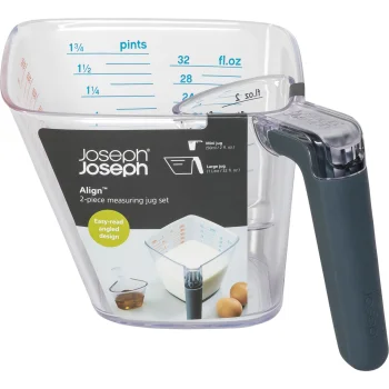 Matavimo ąsotėlių rinkinys Joseph Joseph Align, 2 dalių, 1 l ir 50 ml, pilkas