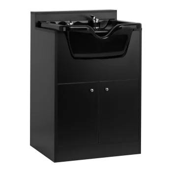 Portable Barber Wash Basin Gabbiano BB06, Black