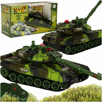 Nuotoliniu būdu valdomas tankas RC War Tank 9993 2.4 GHz, miško kamufliažas