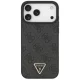 Guess iPhone 17 Pro Max Case Leather 4G Triangle Strass MagSafe, Black