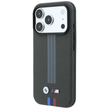 BMW M Quadrille Kevlar MagSafe dėklas telefonui iPhone 18 Pro Max / 17 Pro Max, tamsiai pilkas