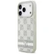 DKNY Checkered with Printed Stripes iPhone 17 Pro dėklas, smėlinis