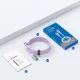 USB-C laidas 1 m, 5 A, 100 W, violetinis
