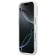 Guess IML 4G Script Metal dėklas iPhone 17 Pro telefonui, baltas