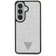 Guess Fixed Glitter Triangle MagSafe Case for Samsung Galaxy S26, Silver