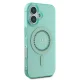 Guess dėklas iPhone 16 Plus telefonui IML Rhinestones MagSafe, žalias