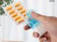Compact Pill Puncher for Blister Packs, Blue/White