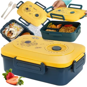Lunchbox breakfast container lunch with compartments cutlery