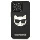 Karl Lagerfeld 3D Rubber Choupette dėklas iPhone 13 Pro / 13, Juodas