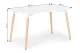 ModernHome modernus stačiakampis valgomojo stalas 120x80 cm, baltas