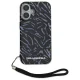 Karl Lagerfeld dėklas, skirtas iPhone 16 Plus, Zebra With Cord, violetinis