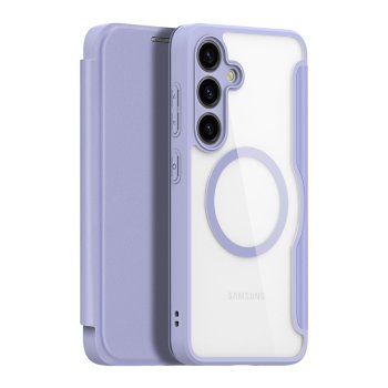 Samsung Galaxy S24+ Plus (SM-S926) Dux Ducis Skin X Magnetic Book Case Cover, Purple