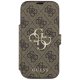 Guess atverčiamasis dėklas, skirtas iPhone 17 Pro, Book 4G Metal Logo, rudas