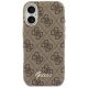 Guess 4G Script MagSafe dėklas iPhone 17 telefonui, rudas