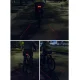 Galinis dviračio žibintas Rockbros LKWD-R1 su lazeriu ir pulteliu, juodas