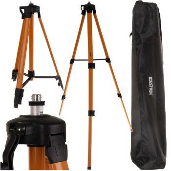 Kryžminio lazerio stovas Bigstren, 150 cm, oranžinis / juodas