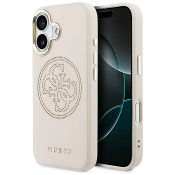 Guess Perforated 4G MagSafe dėklas, skirtas iPhone 17 - Rožinis