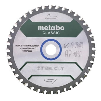 Metabo SteelCutClassic metal circular saw blade, 165x20 mm, 40 teeth