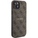 Guess 4G Collection dėklas iPhone 15 Plus / 14 Plus su MagSafe, rudas