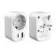 Kelioninis adapteris Tech-Protect TA100 iš EU į UK, baltas