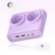Orico PDC25 25W 6in1 maitinimo ilgintuvas 2x AC 2x USB-A 2x USB-C, violetinis
