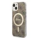 Guess GUBPP14SH4EACSW dėklo ir įkroviklio rinkinys iPhone 14, rudas