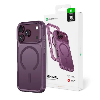 Dėklas AmazingThing Minimal Mag skirtas iPhone 18 Pro Max su MagSafe, violetinis