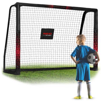 Neo-Sport NS-463 futbolo vartai 180 x 120 x 60 cm, juodi/raudoni